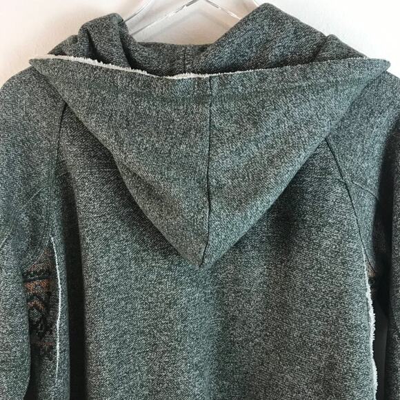 Miss Me Front Zip Hoodie With Embroidered & Cross-stitch Design Size Small - Picture 8 of 8